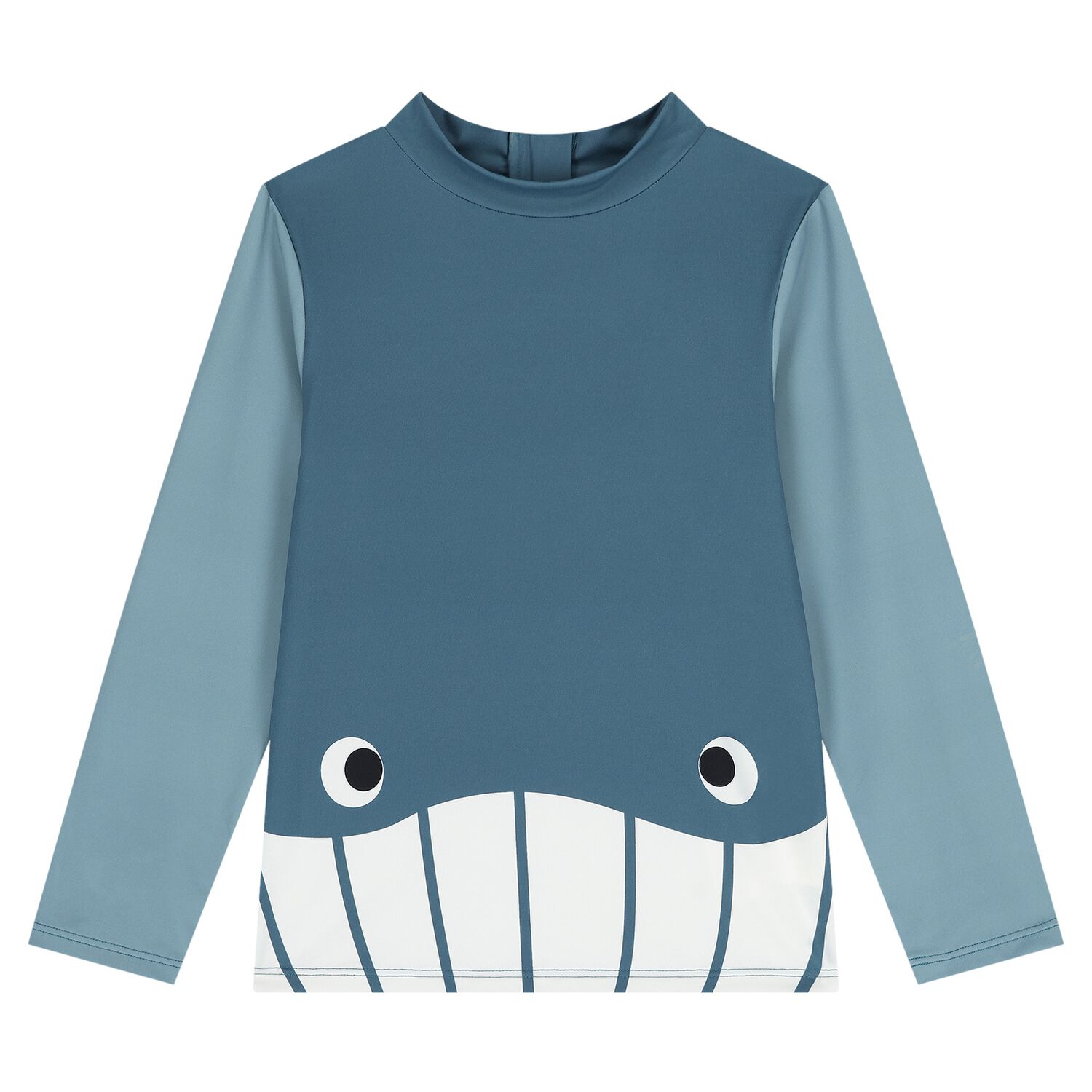 Boys Blue Whale Rash Vest, 1, hi-res