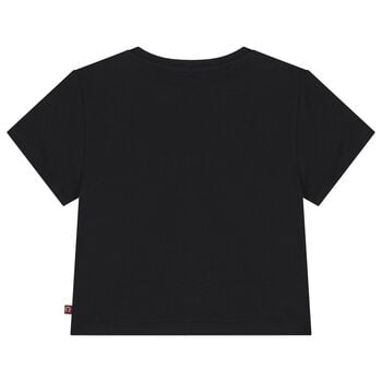 Girls Black & White Logo T-Shirt