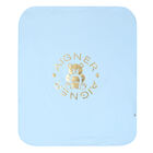 Blue & Gold Teddy Baby Blanket, 2, hi-res