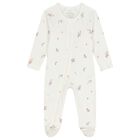 Baby Girls White & Pink Babygrows ( 2 Pack ), 1, hi-res