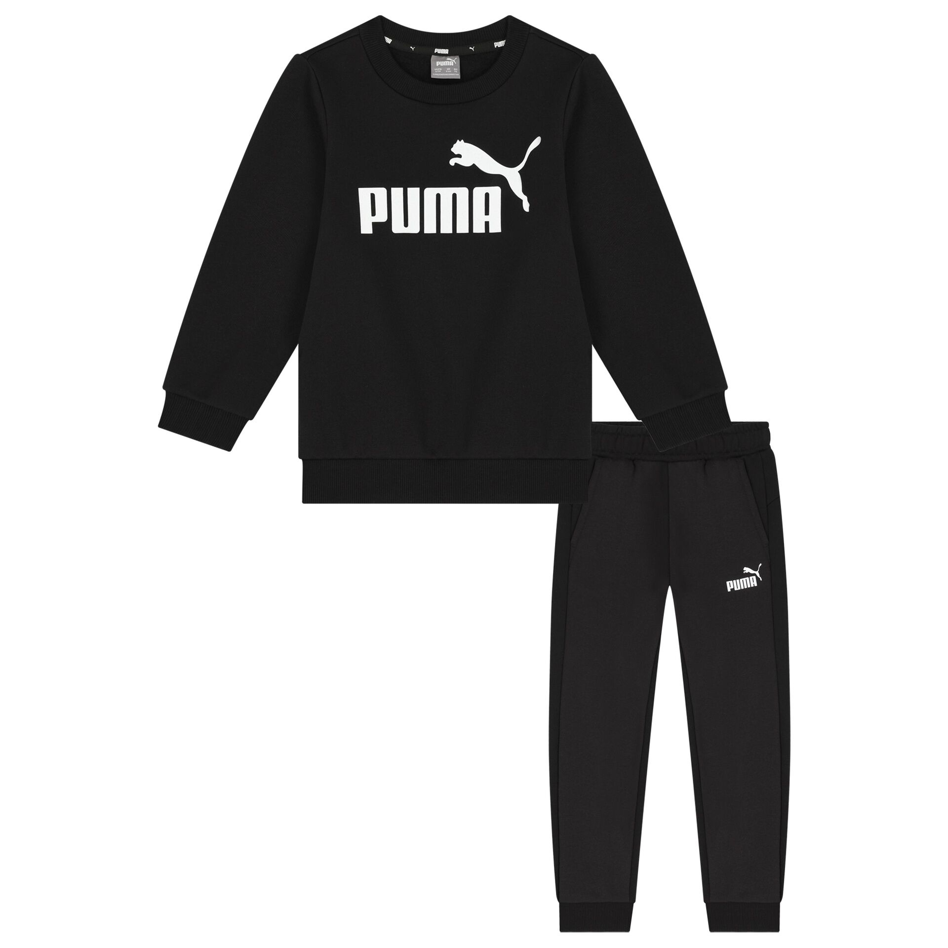 Boys black puma tracksuit outlet