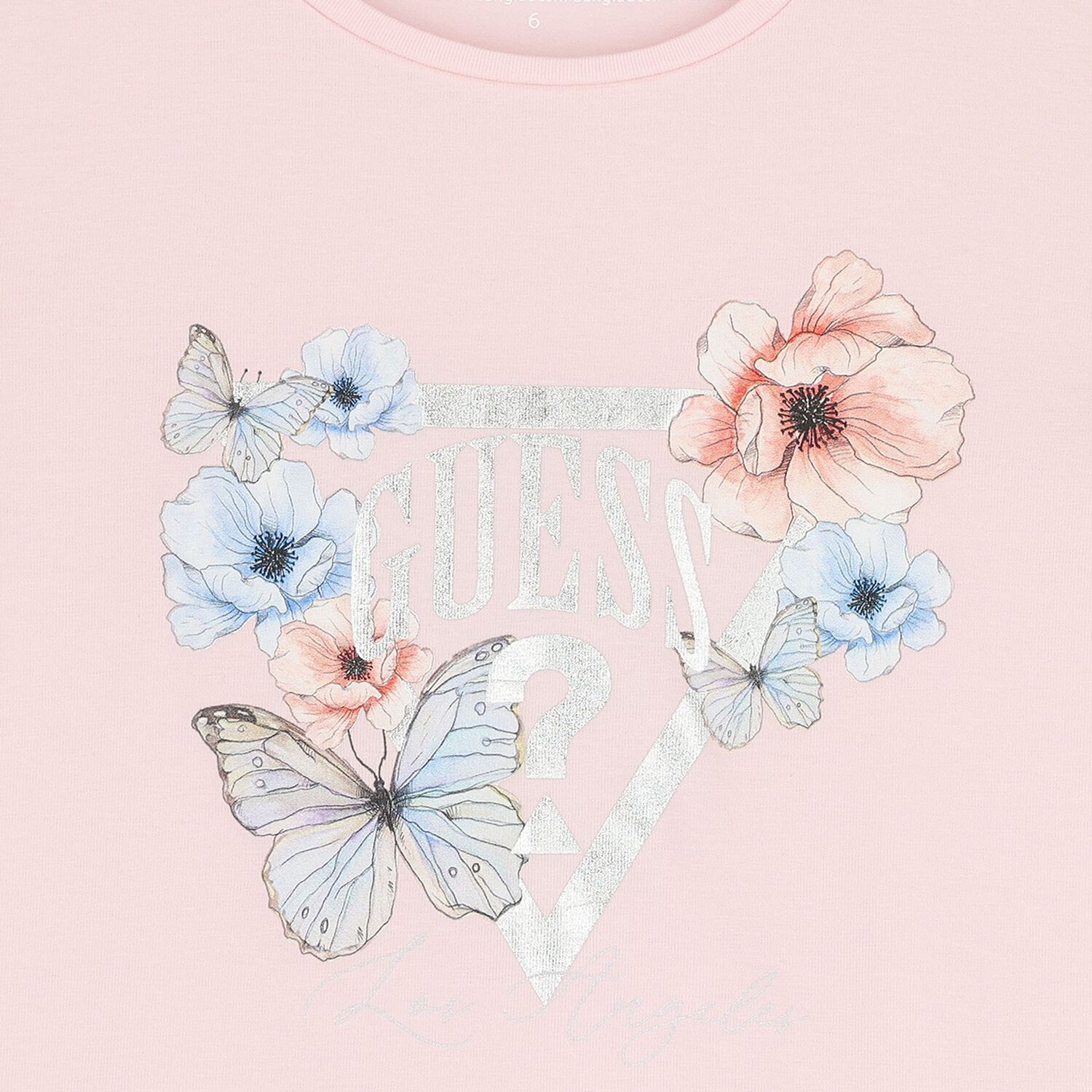 Girls Pink Logo Floral T-Shirt, 2, hi-res