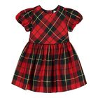 Baby Girls Red & Black Tartan Taffeta Dress Set, 1, hi-res