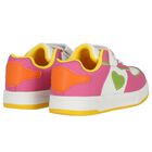Girls White & Pink Heart Trainers, 2, hi-res