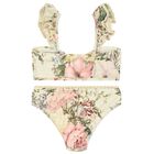 Girls Ivory Floral Bikini, 1, hi-res