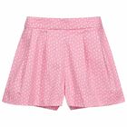 Girls Pink & White Shorts, 1, hi-res