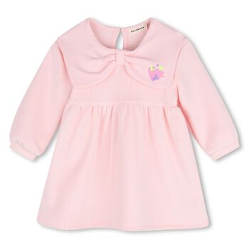 Younger Girls Pink Bow Dress