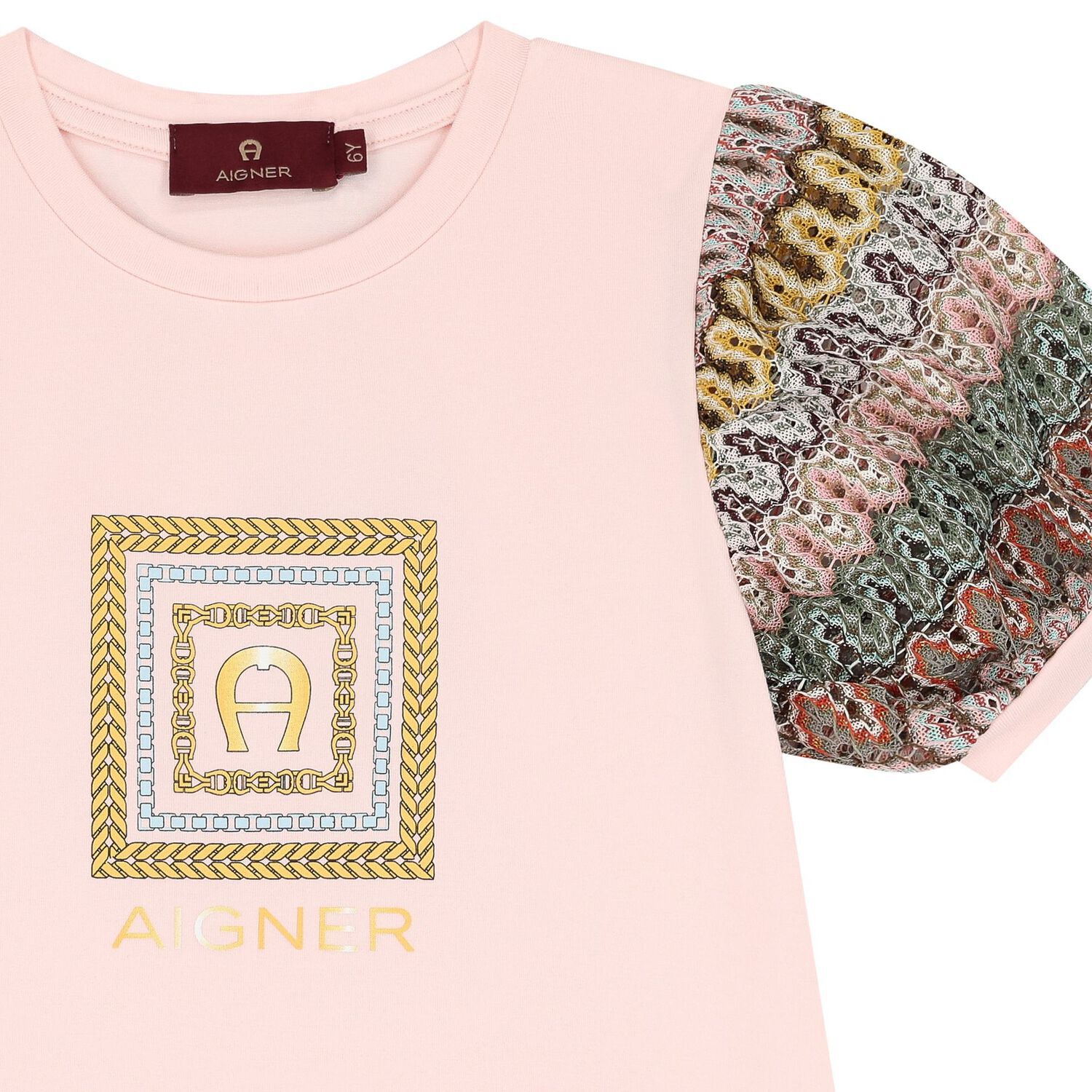 Girls Pink Logo Dress, 4, hi-res image number null