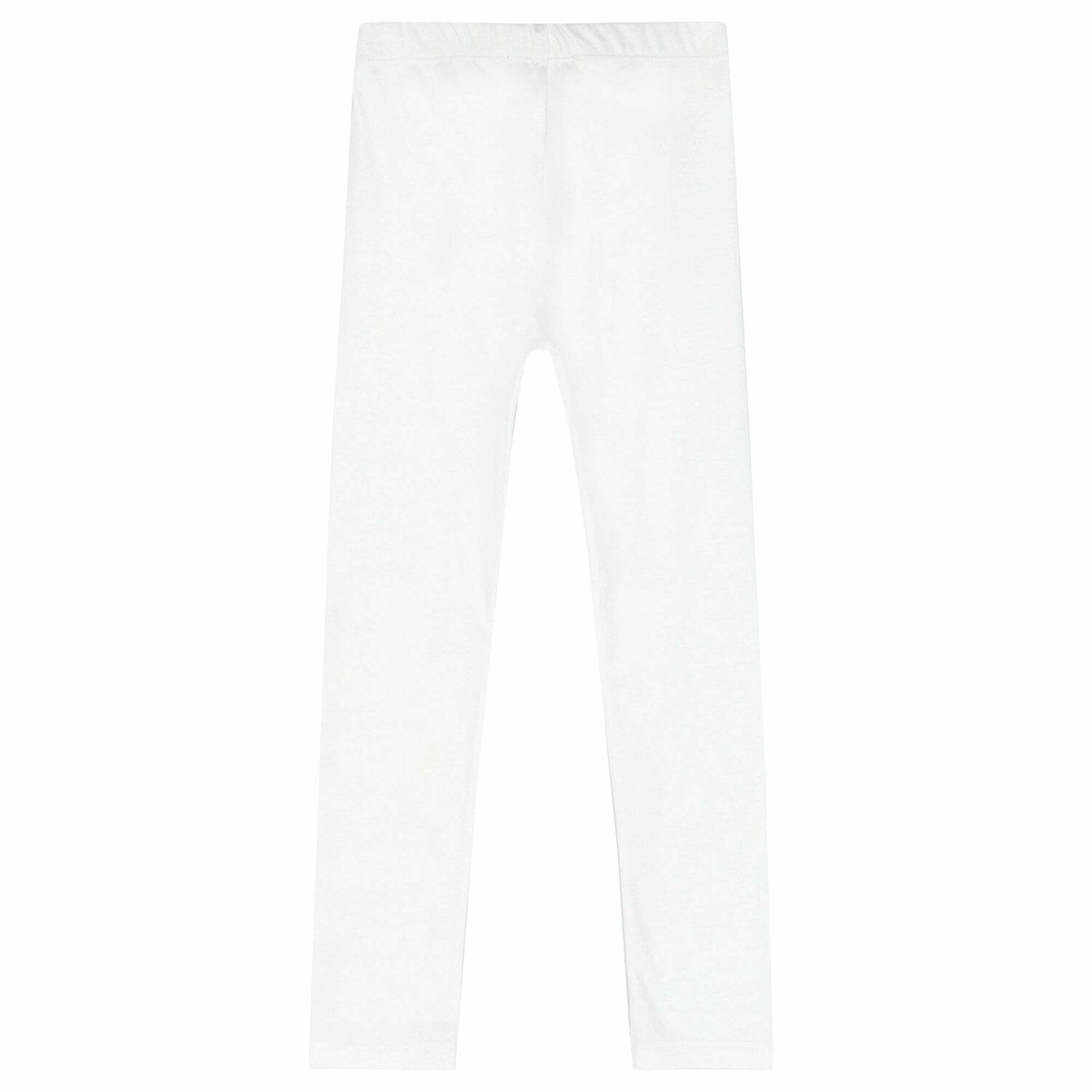 Girls White Logo Leggings, 1, hi-res