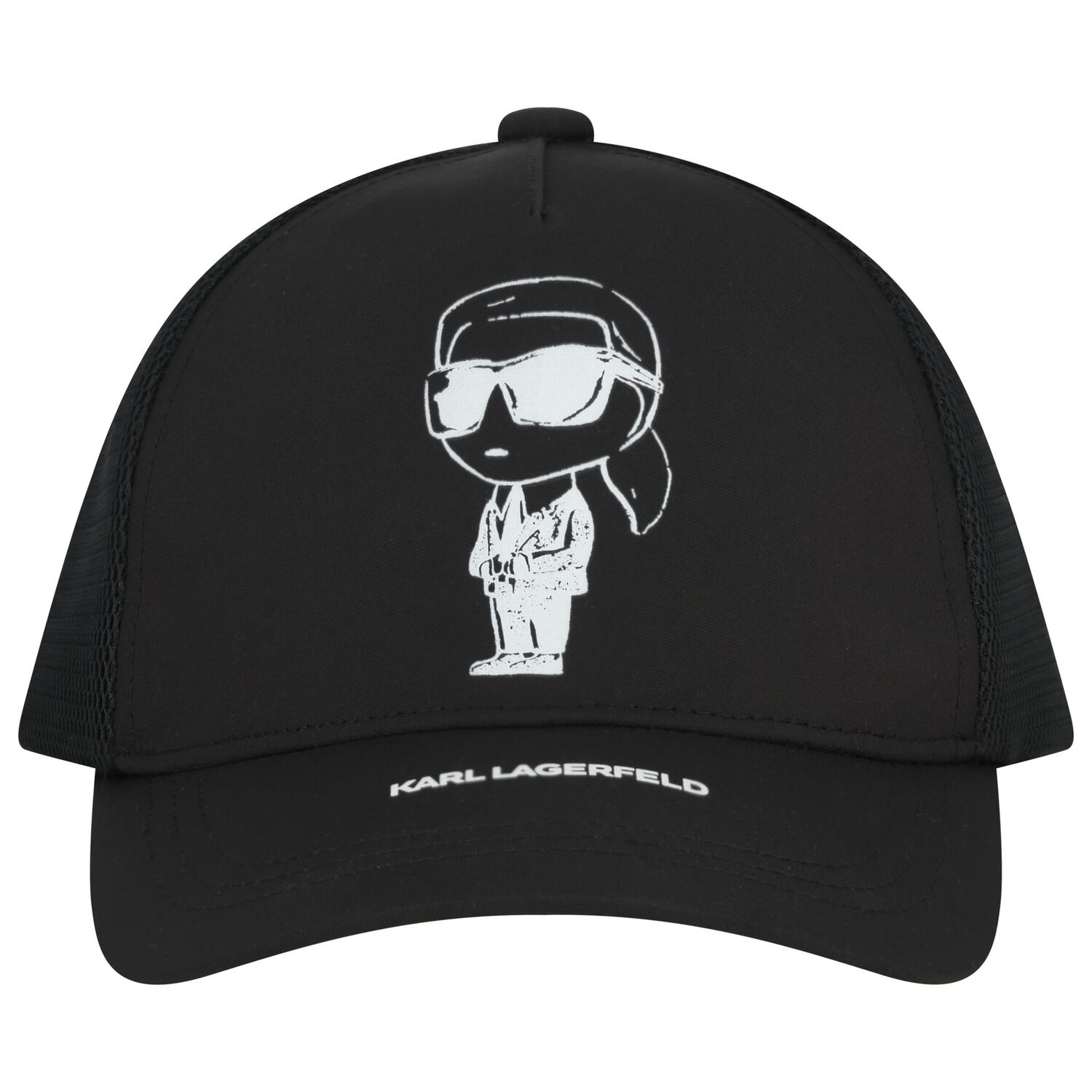 Boys Black Ikonik Karl Cap, 1, hi-res