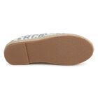 Girls Ivory & Silver Logo Espadrilles, 1, hi-res