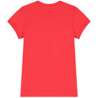 تيشيرت بنات بالشعار باللون الابيض والزهرى (قطعتين), 3, hi-res