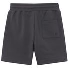 Boys Grey Logo Shorts, 7, hi-res