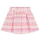 Girls White & Pink Zig Zag Skirt, 1, hi-res