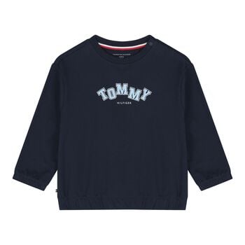 Baby Boys Navy Blue Logo Sweatshirt