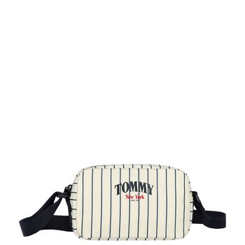 Girls Beige & Navy Blue Striped Handbag