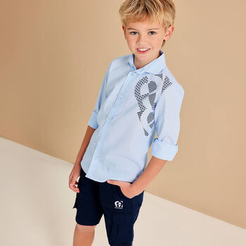 Boys Blue Logo Shirt