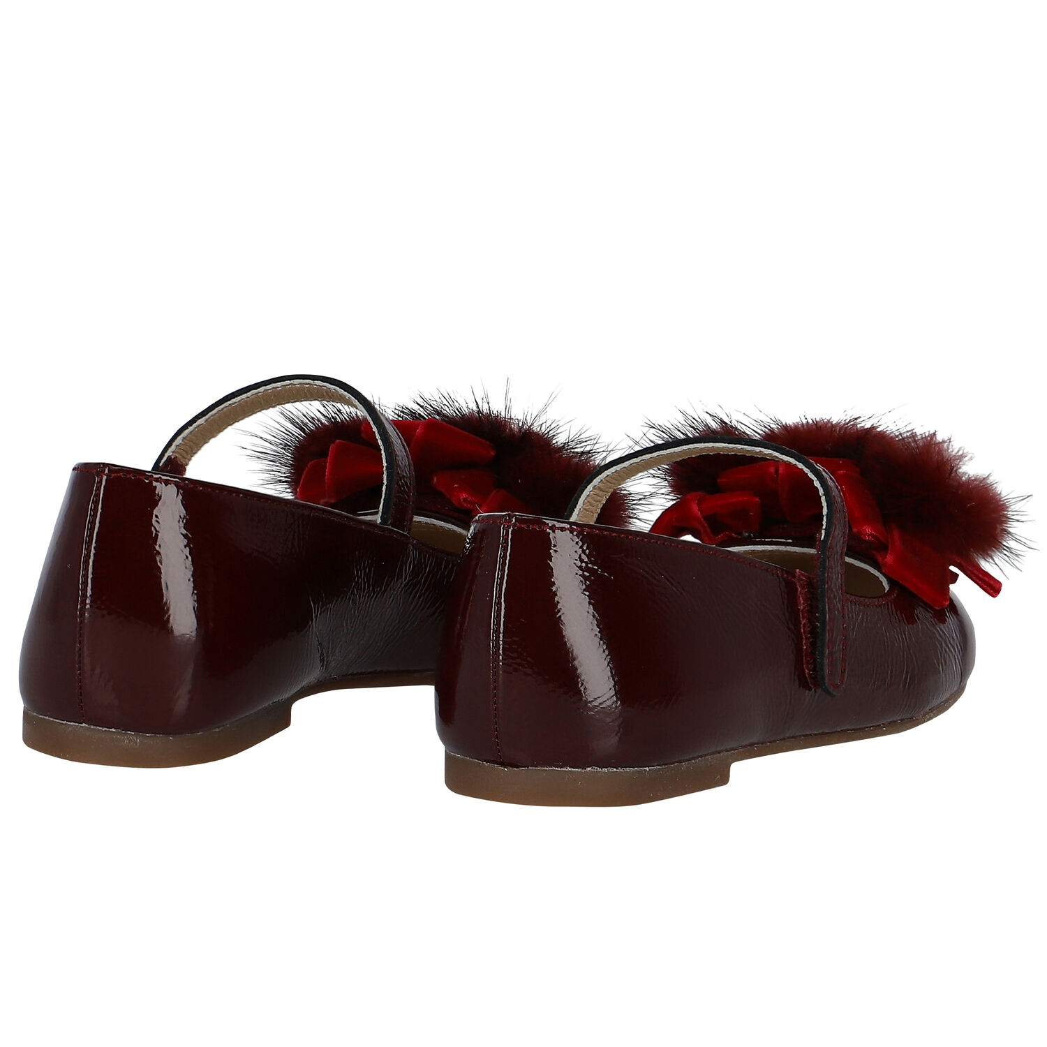 Girls Red Embellished Shoes, 1, hi-res