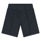 Younger Boys Navy Blue Logo Shorts, 2, hi-res