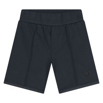 Younger Boys Navy Blue Logo Shorts