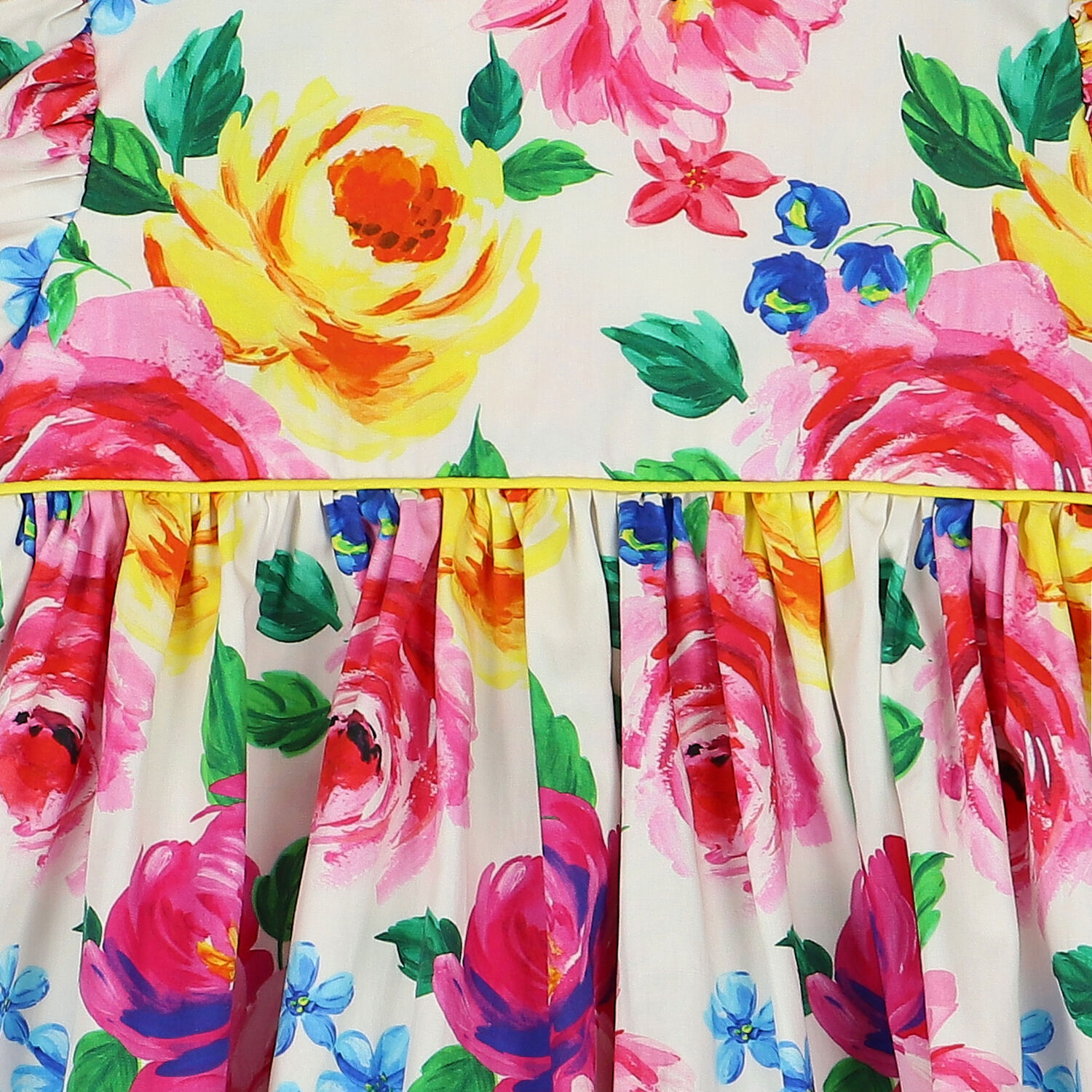 Girls Ivory Floral Dress, 1, hi-res image number null