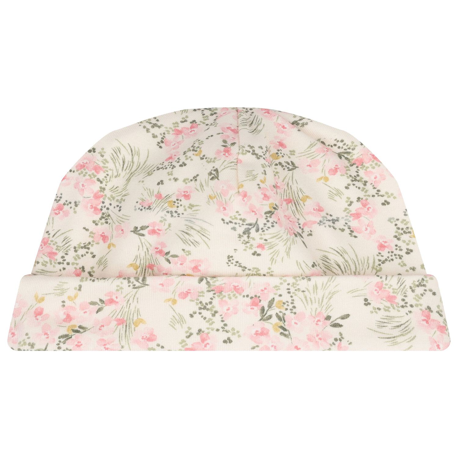 Baby Girls Pink Floral Hat, 1, hi-res
