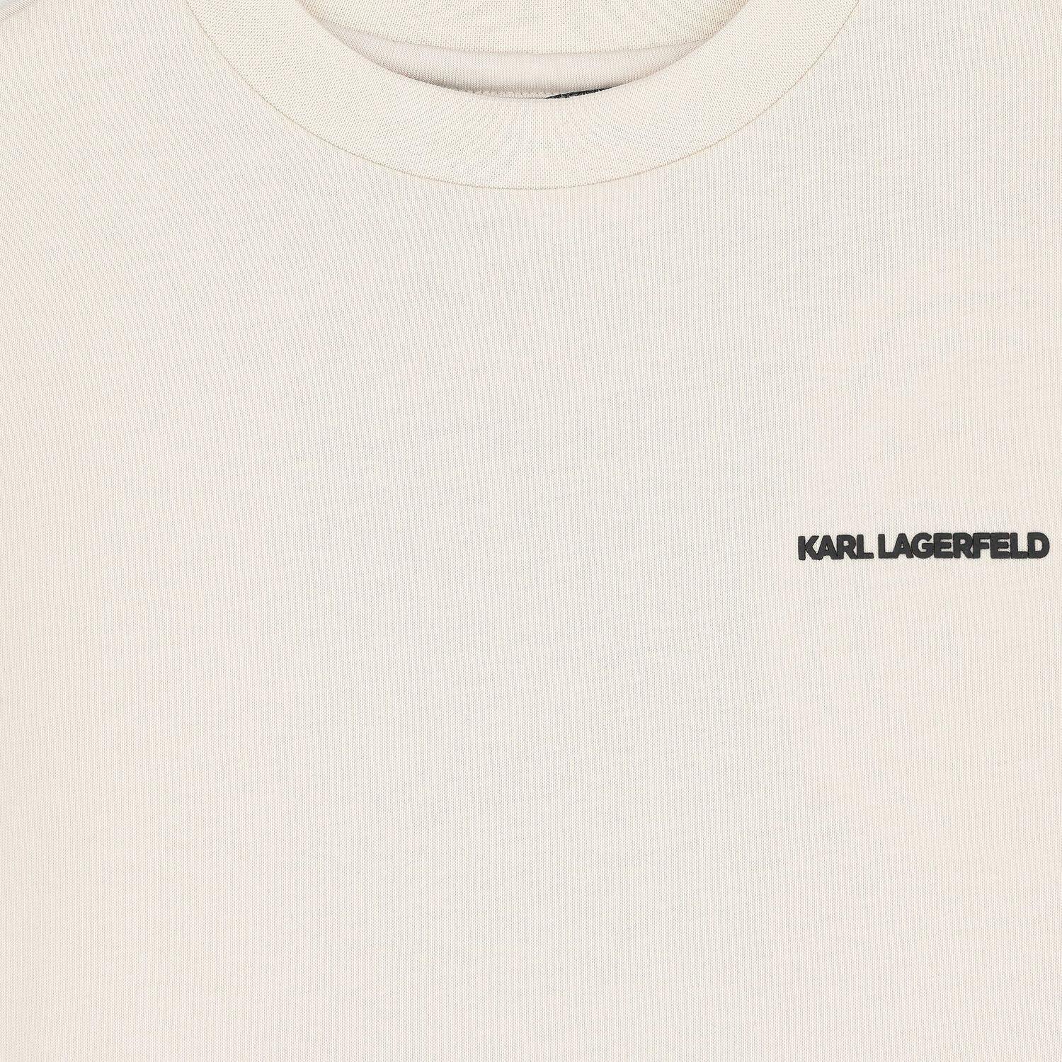 تيشيرت أولاد بالشعار باللون البيج, 2, hi-res