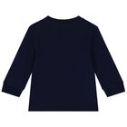 Baby Boys Navy Blue Polo Bear Long Sleeve Top, 1, hi-res