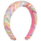 Girls Multi-Coloured Zigzag Headband, 2, hi-res