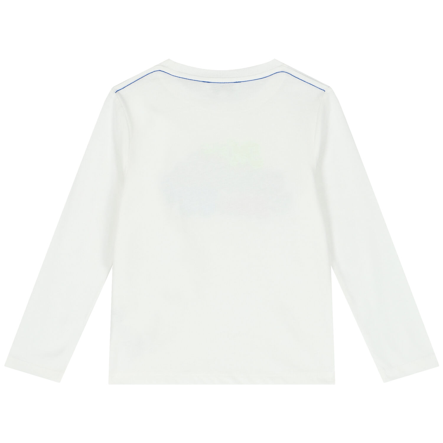 Boys White Logo Long Sleeve Top, 1, hi-res