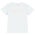 تيشيرت بنات بالشعار باللون الأبيض, 1, hi-res