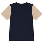 Boys Navy Blue Logo T-Shirt, 2, hi-res