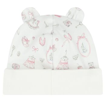 Baby Girls White & Pink Toys Hat