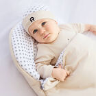 Beige & White Logo Baby Nest, 1, hi-res