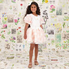 Girls Ivory & Pink Roses Skirt Set, 1, hi-res