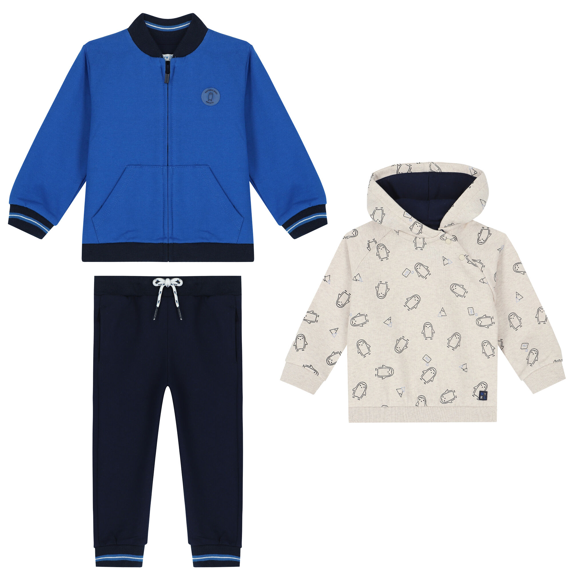 Mayoral Younger Boys Navy Ivory Blue Tracksuit Junior Couture UAE