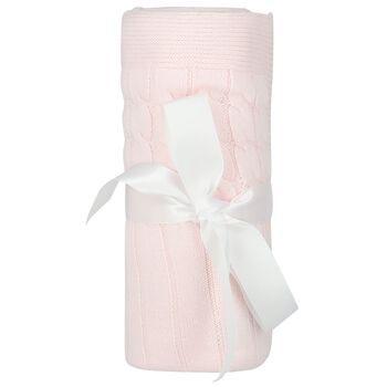 Baby Girls Pink Knit Blanket