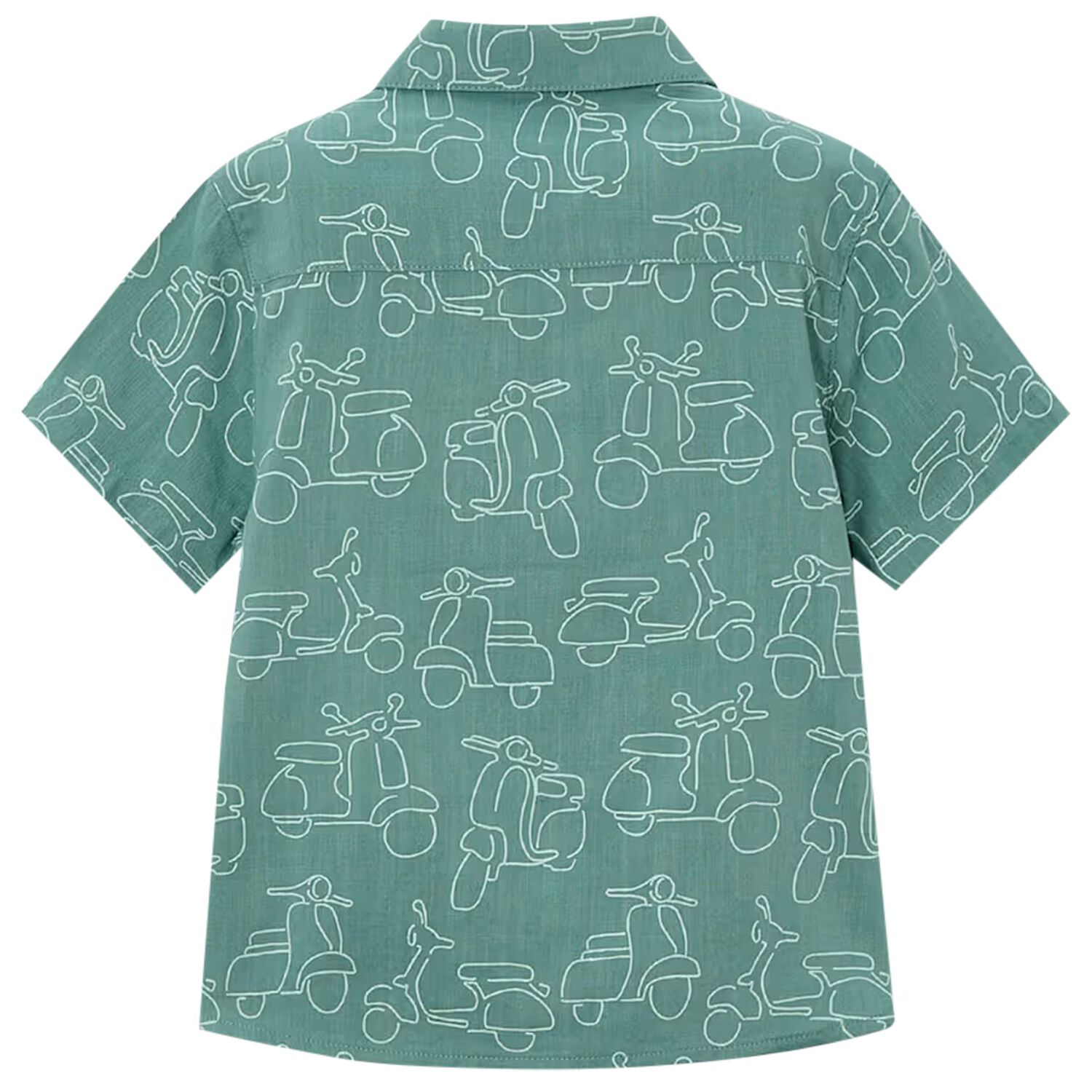 Boys Green Motorbike Shirt, 1, hi-res