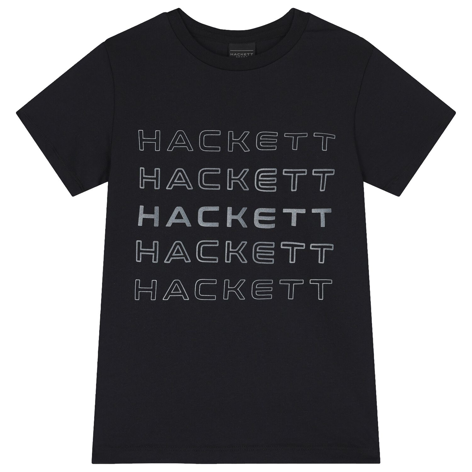 Boys Black Logo T-Shirt, 2, hi-res image number null