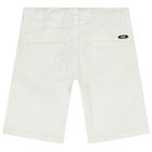 Boys Ivory Chino Shorts, 1, hi-res