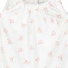 Baby Girls White and Pink Romper , 1, hi-res