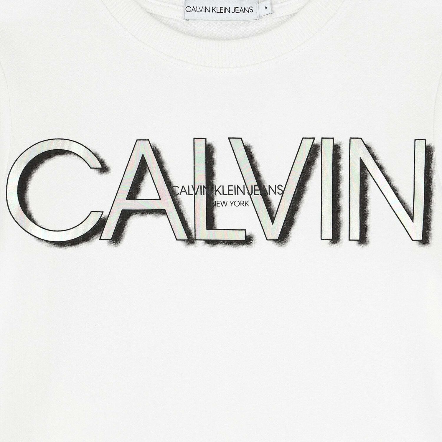 Girls White Logo Sweatshirt, 1, hi-res image number null