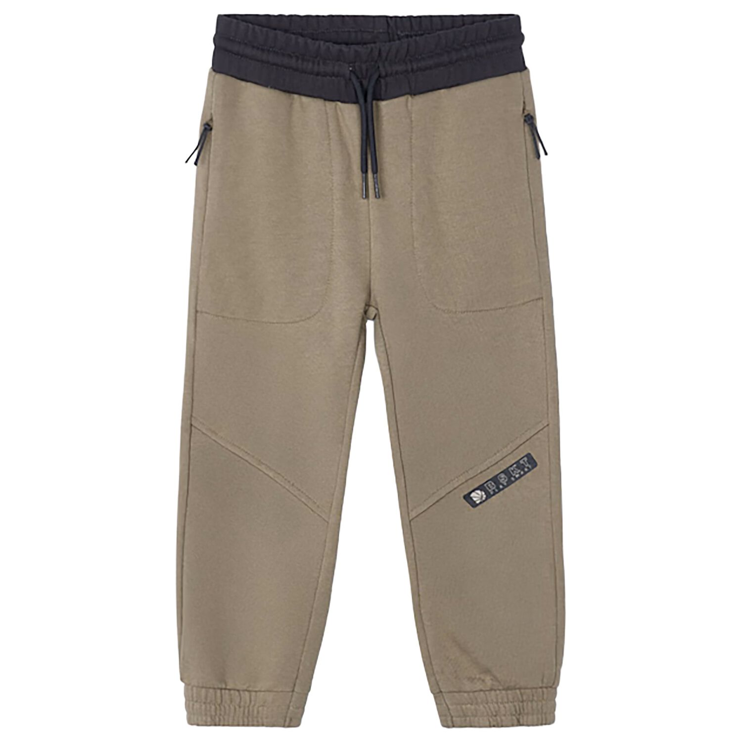 Boys Beige & Navy Blue Joggers, 1, hi-res image number null