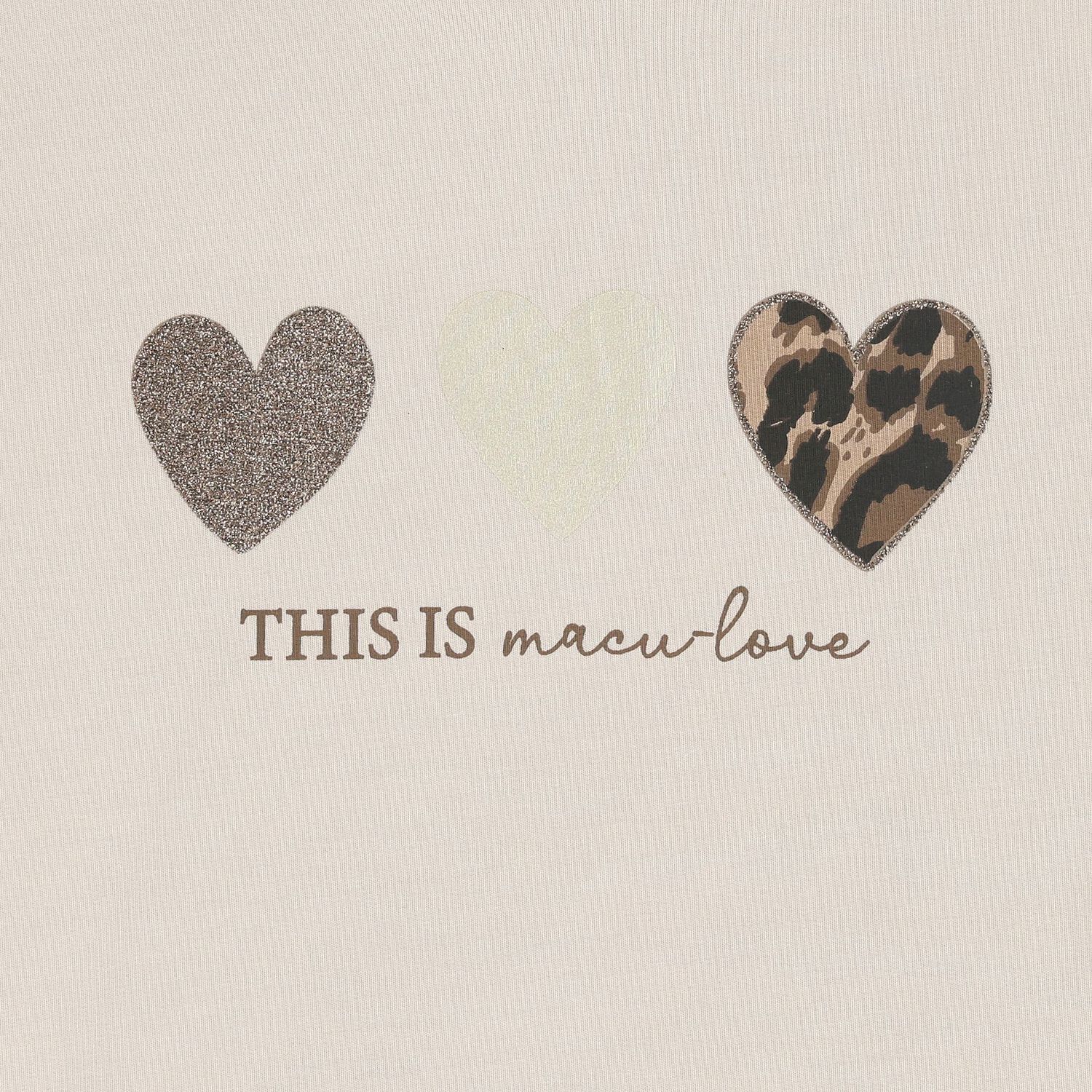 Girls Beige Heart Leggings Set, 1, hi-res