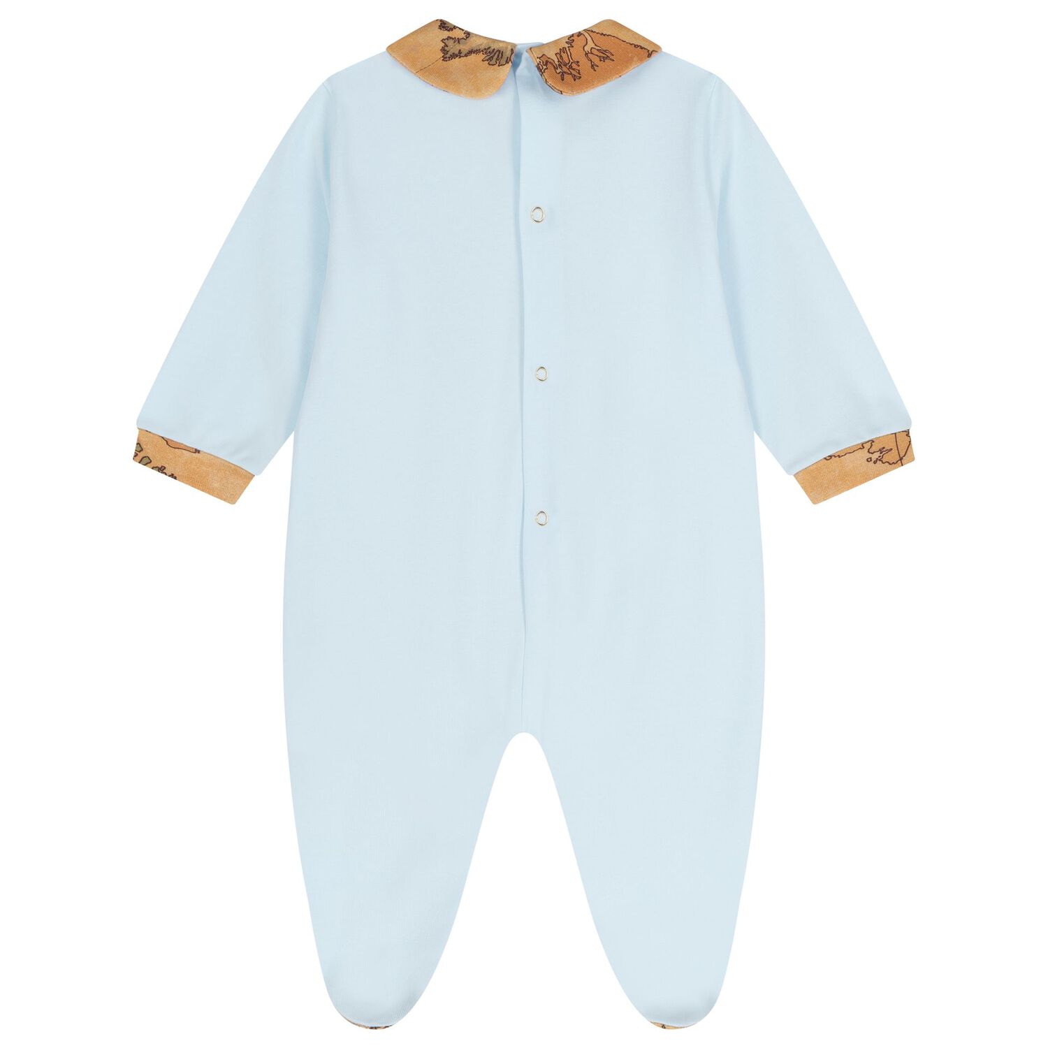 Baby Boys Blue & Beige Geo Map Babygrow Gift Set, 3, hi-res