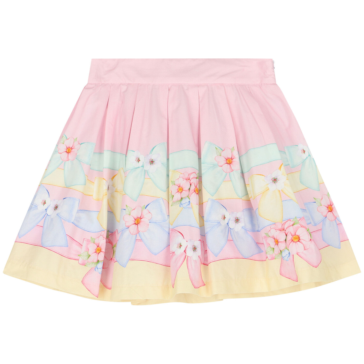 Girls Ivory & Pink Floral Skirt Set, 1, hi-res image number null