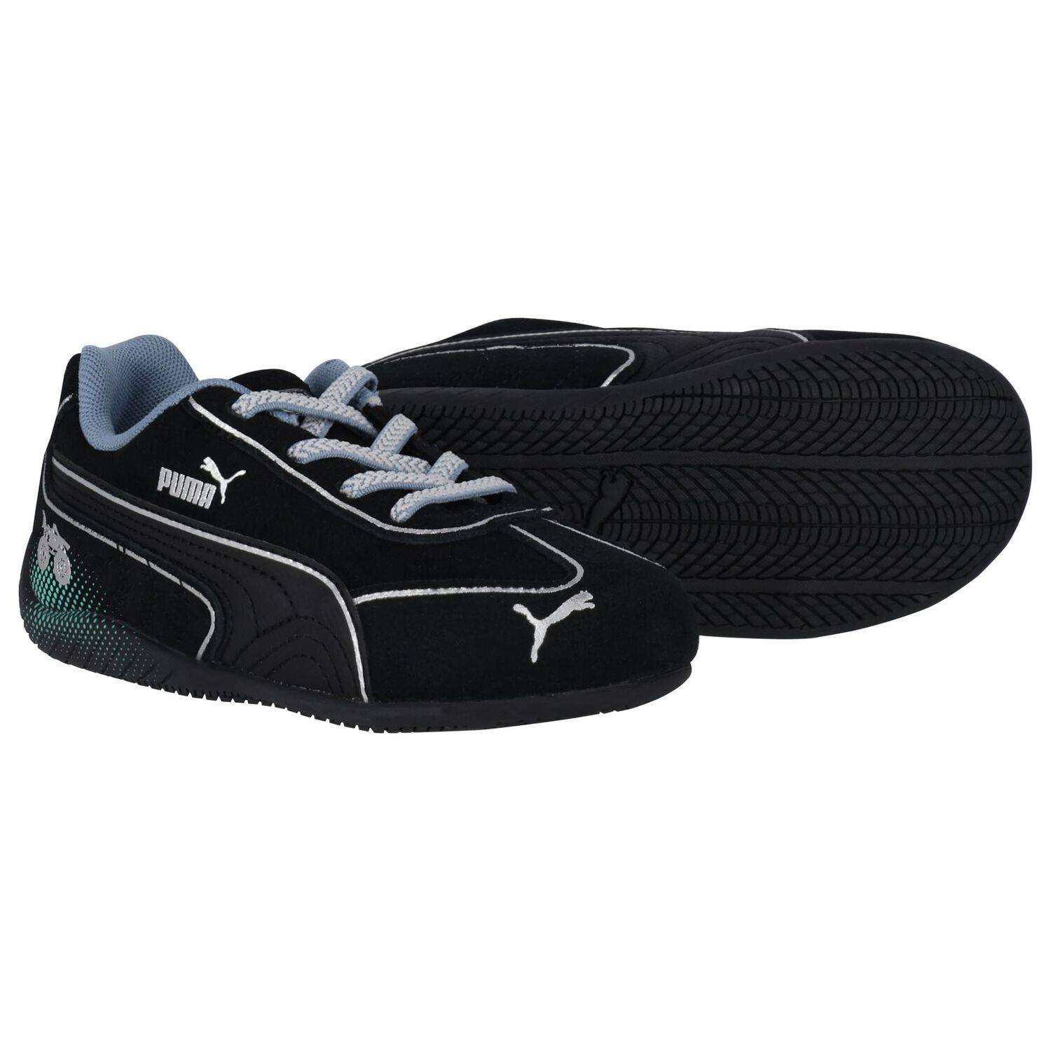 Younger Boys Black Speedcat Hot Wheels 2 Trainers, 1, hi-res