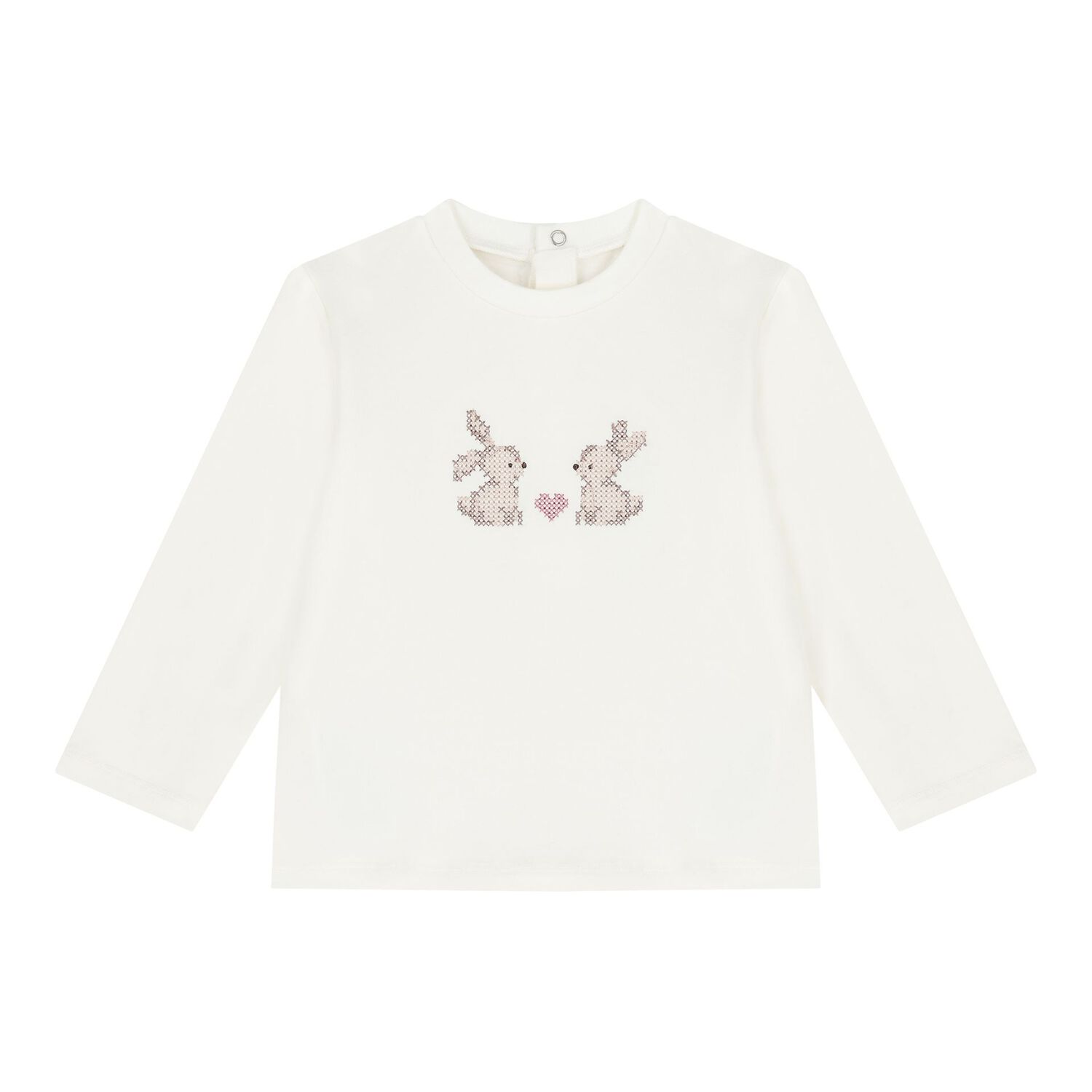 Baby Girls Pink & Ivory Bunny Tracksuit Set ( 3 Piece ), 1, hi-res