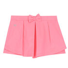 Girls White & Pink Heart Skorts Set, 1, hi-res