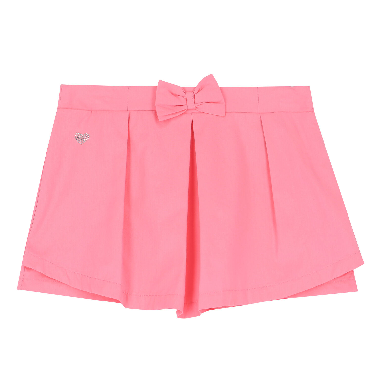 Girls White & Pink Heart Skorts Set, 1, hi-res